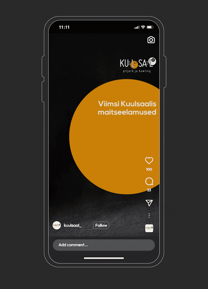 kuulsaal food campaign instagram general advertisement animated preview