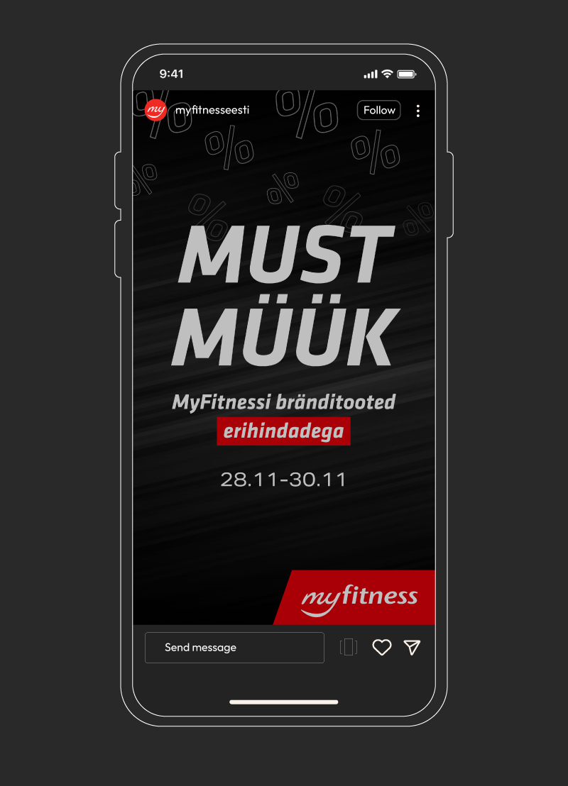 myfitness black friday campaign instagram story preview